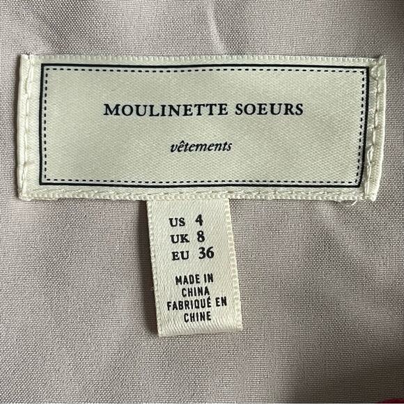 Moulinette Soeurs Red Laser Cut Floral Midi Dress - Size 4 - Picture 10 of 15